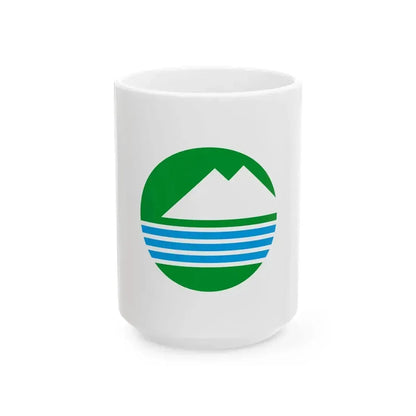 Flag of Chikusei Ibaraki (Japan) White Coffee Mug 15oz - Go Mug Yourself
