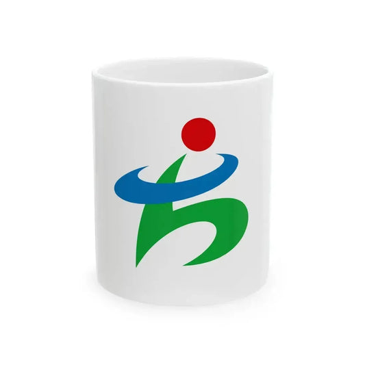 Flag of Chikuzen Fukuoka (Japan) White Coffee Mug 11oz - Go Mug Yourself