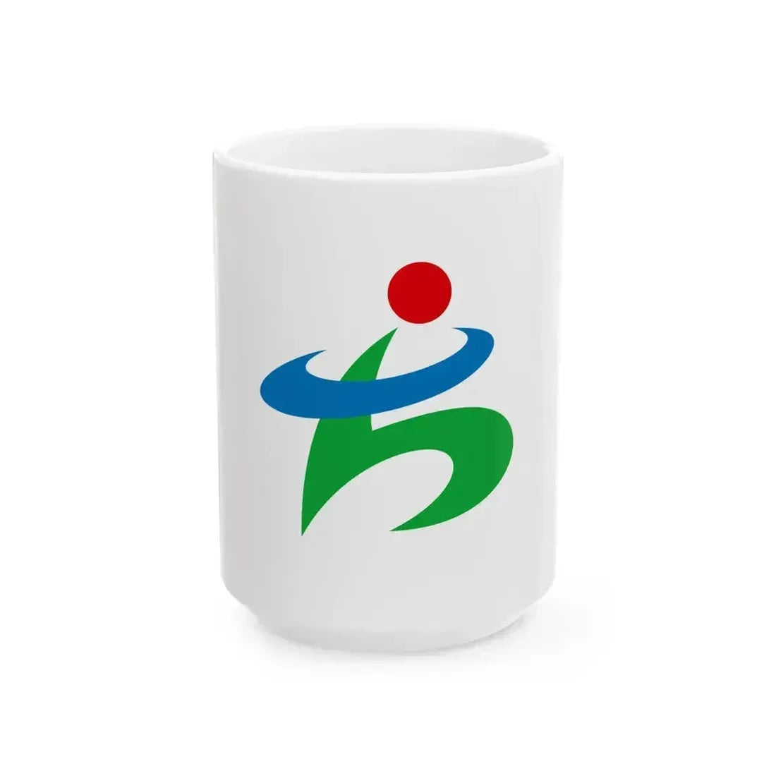 Flag of Chikuzen Fukuoka (Japan) White Coffee Mug 15oz - Go Mug Yourself
