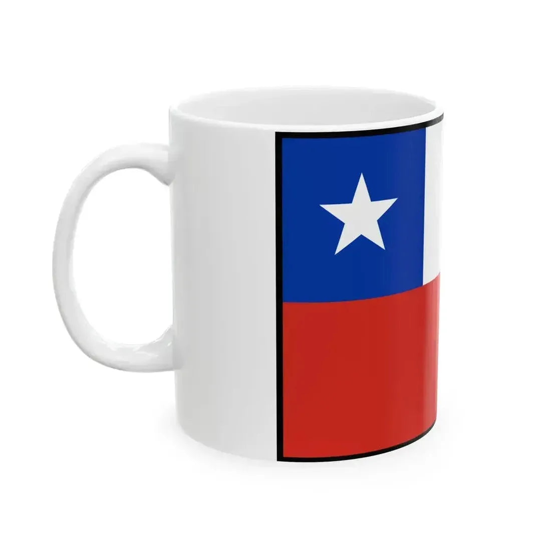 Flag of Chile bordered (Chile) White Coffee Mug - Go Mug Yourself