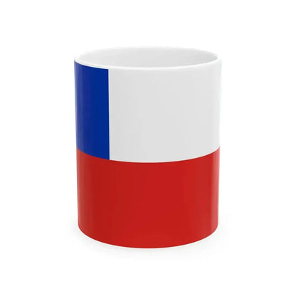 Flag of Chile Civil Use 1826-1854 (Chile) White Coffee Mug 11oz - Go Mug Yourself
