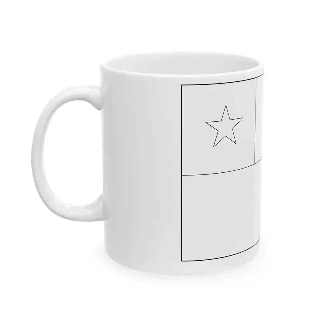 Flag of Chile colouring page (Chile) White Coffee Mug - Go Mug Yourself