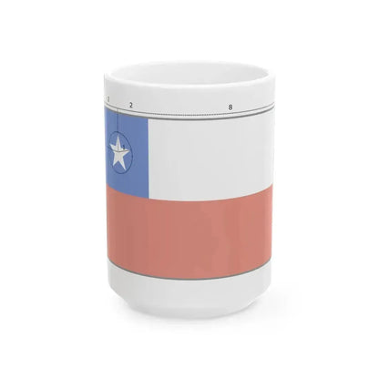 Flag of Chile construction (Chile) White Coffee Mug 15oz - Go Mug Yourself