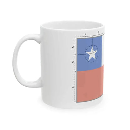 Flag of Chile construction (Chile) White Coffee Mug - Go Mug Yourself