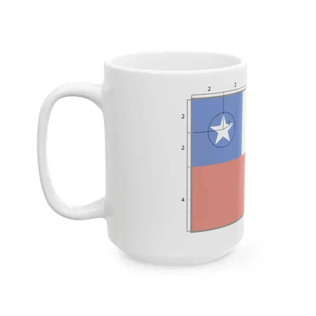 Flag of Chile construction (Chile) White Coffee Mug - Go Mug Yourself