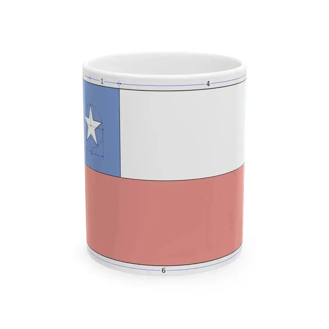 Flag of Chile construction sheet (Chile) White Coffee Mug 11oz - Go Mug Yourself