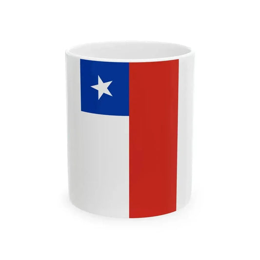 Flag of Chile vertical (Chile) White Coffee Mug 11oz - Go Mug Yourself