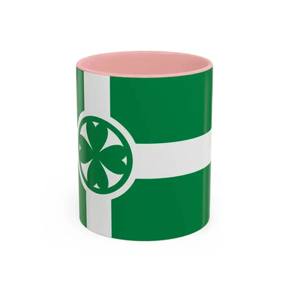 Flag of Chilliwack Canada - Accent Coffee Mug 11oz Pink - Go Mug Yourself