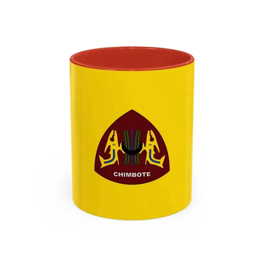 Flag of Chimbote the largest city in the Ancash Region Peru - Accent Coffee Mug 11oz Red - Go Mug Yourself