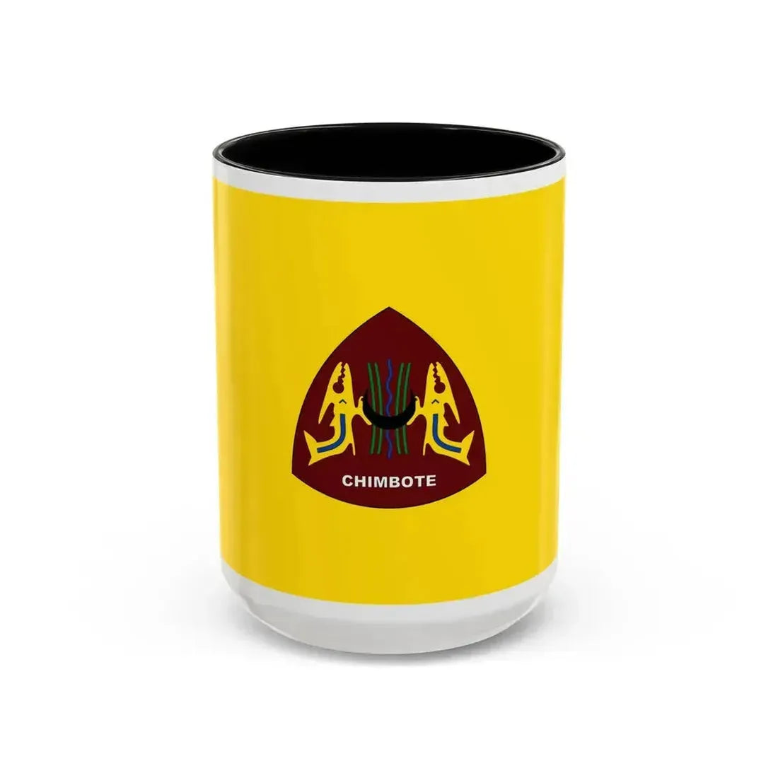 Flag of Chimbote the largest city in the Ancash Region Peru - Accent Coffee Mug 15oz Black - Go Mug Yourself