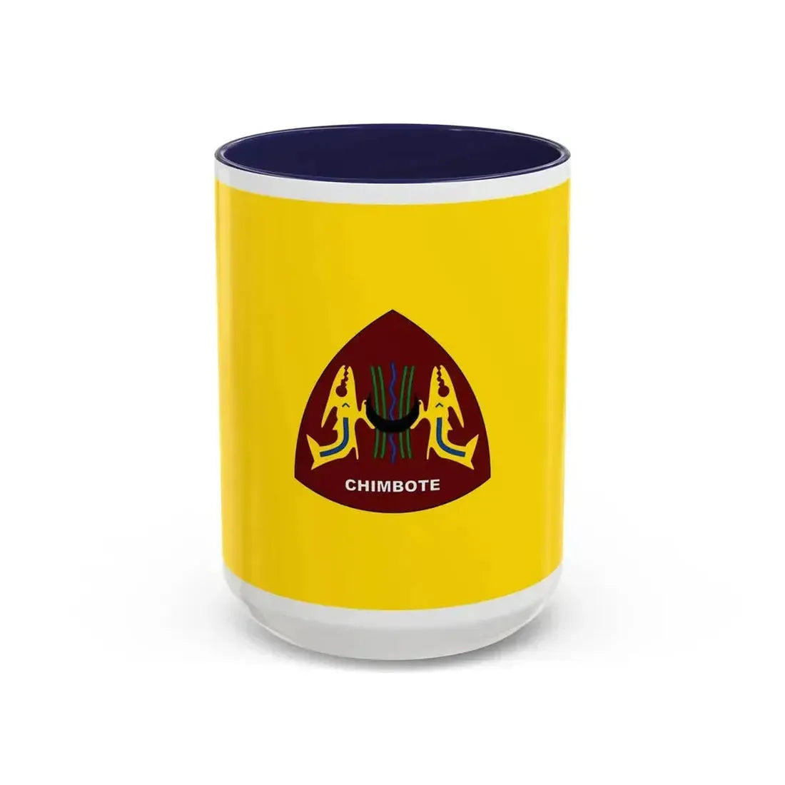 Flag of Chimbote the largest city in the Ancash Region Peru - Accent Coffee Mug 15oz Navy - Go Mug Yourself