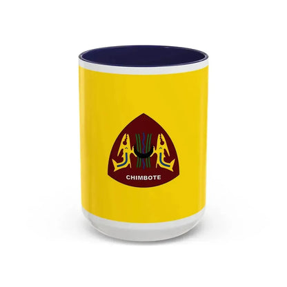 Flag of Chimbote the largest city in the Ancash Region Peru - Accent Coffee Mug 15oz Navy - Go Mug Yourself