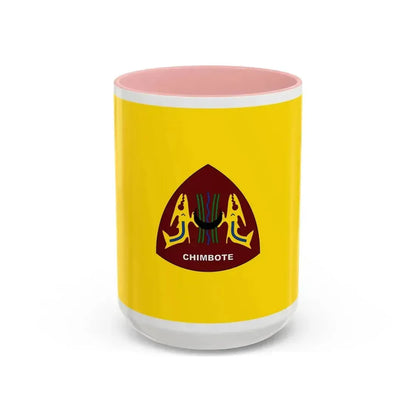 Flag of Chimbote the largest city in the Ancash Region Peru - Accent Coffee Mug 15oz Pink - Go Mug Yourself
