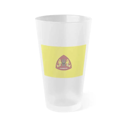 Flag of Chimbote the largest city in the Ancash Region Peru - Frosted Pint Glass 16oz 16oz Frosted - Go Mug Yourself