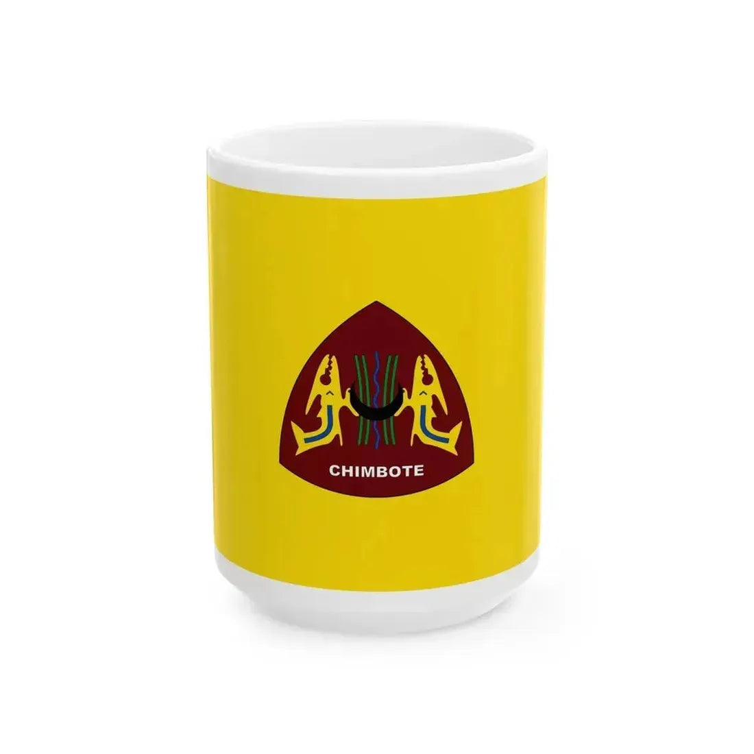 Flag of Chimbote the largest city in the Ancash Region Peru - White Coffee Mug 15oz - Go Mug Yourself