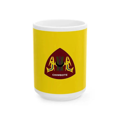 Flag of Chimbote the largest city in the Ancash Region Peru - White Coffee Mug 15oz - Go Mug Yourself