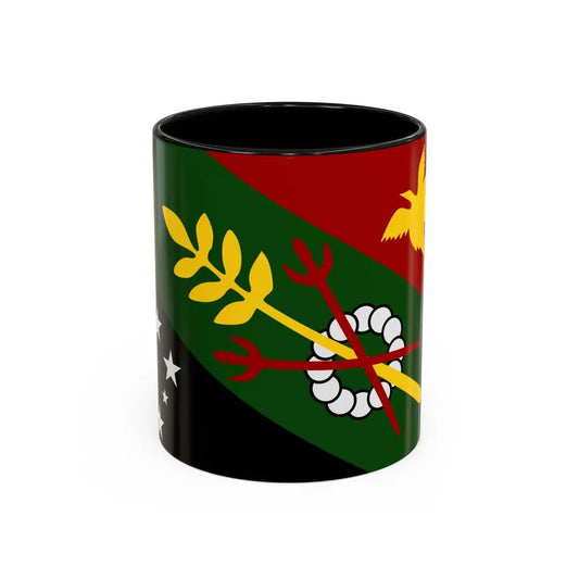 Flag of Chimbu Papa New Guinea - Accent Coffee Mug 11oz Black - Go Mug Yourself