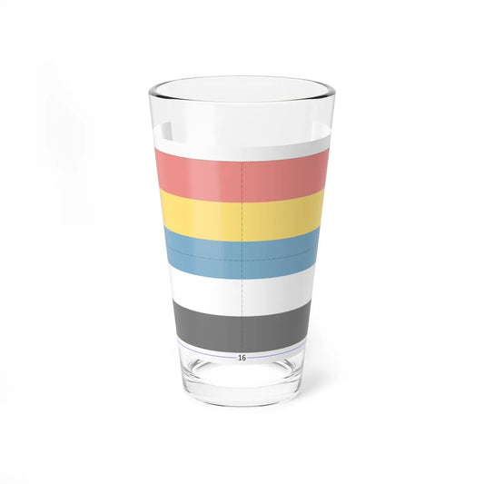Flag of China 1912-1928 construction sheet (China) Pint Glass 16oz 16oz - Go Mug Yourself