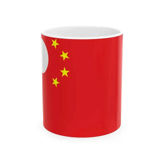 Flag of China as of Romania 1989 version (China) White Coffee Mug 11oz - Go Mug Yourself