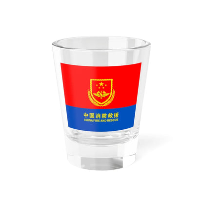 Flag of China Fire and Rescue (China) Shot Glass 1.5oz 1.5oz - Go Mug Yourself