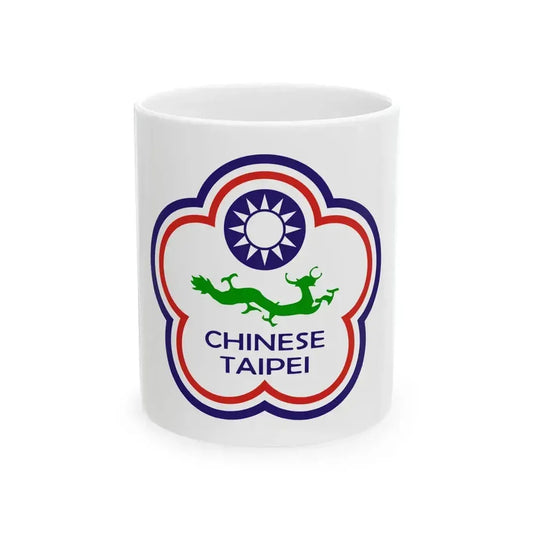 Flag of Chinese Taipei for Deaf 1997-2019 (China) White Coffee Mug 11oz - Go Mug Yourself