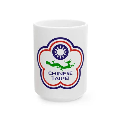 Flag of Chinese Taipei for Deaf 1997-2019 (China) White Coffee Mug 15oz - Go Mug Yourself