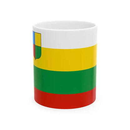Flag of Chitinsky rayon 2014 (Russia) White Coffee Mug 11oz - Go Mug Yourself