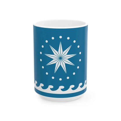 Flag of Cholpon-Ata (Kyrgyzstan) White Coffee Mug 15oz - Go Mug Yourself