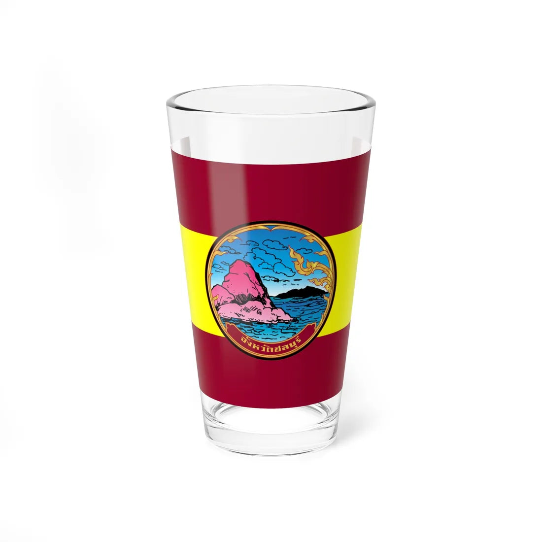 Flag of Chonburi (Thailand) Pint Glass 16oz 16oz - Go Mug Yourself