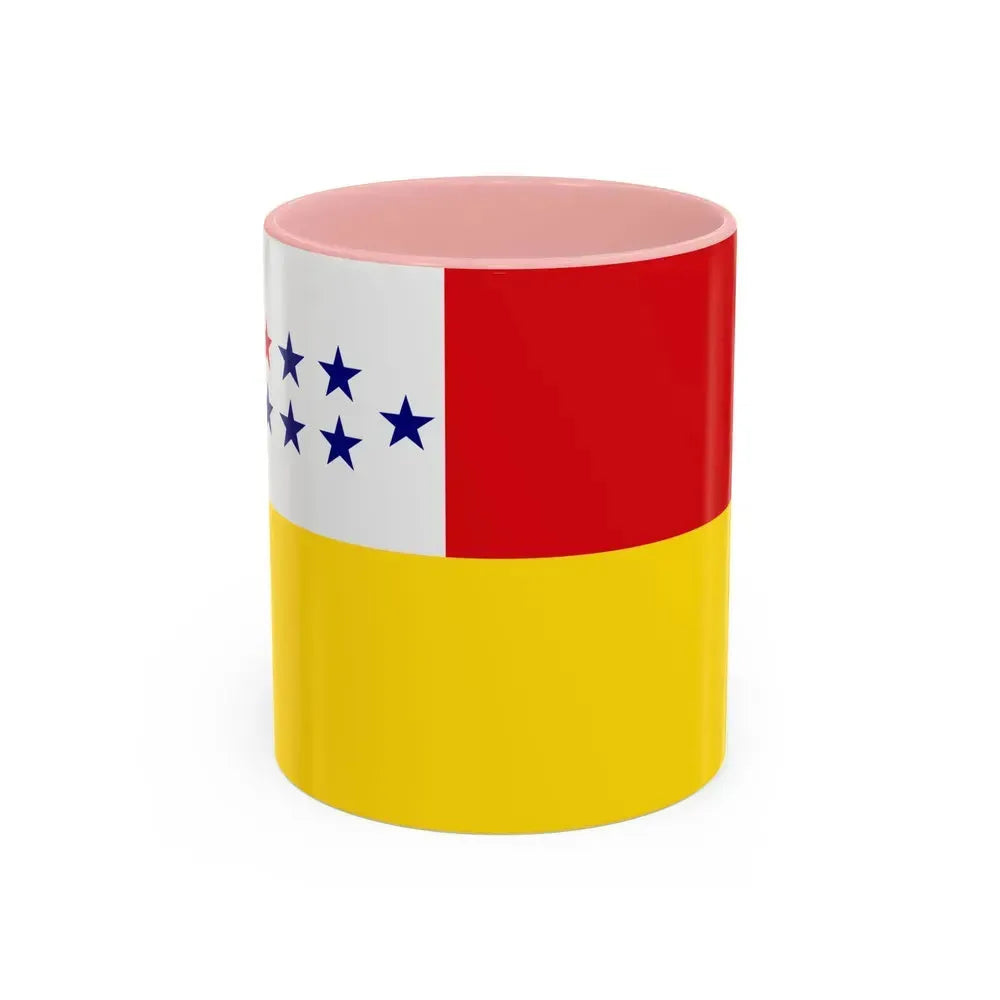 Flag of Chone Ecuador - Accent Coffee Mug 11oz Pink - Go Mug Yourself