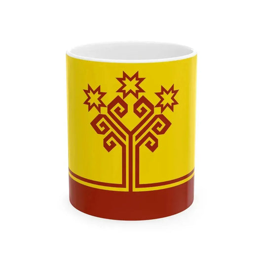 Flag of Chuvashia 3-2 (Russia) White Coffee Mug 11oz - Go Mug Yourself