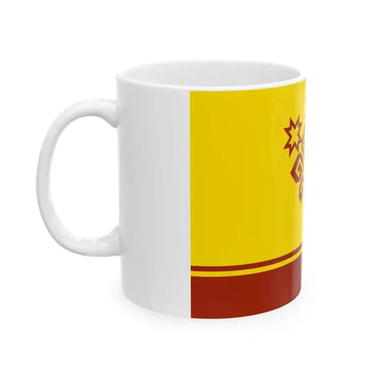Flag of Chuvashia 3-2 (Russia) White Coffee Mug - Go Mug Yourself
