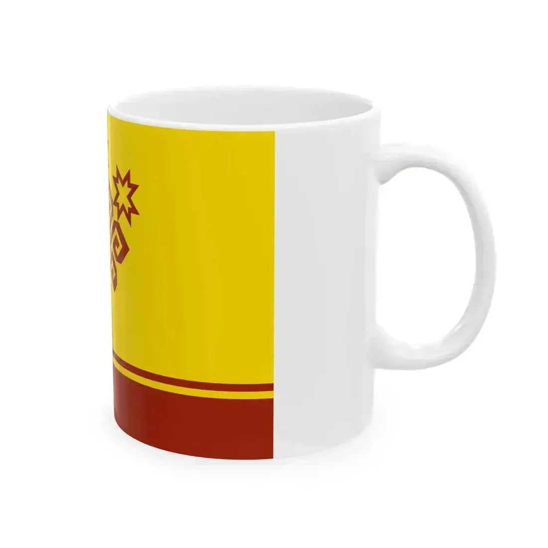 Flag of Chuvashia 3-2 (Russia) White Coffee Mug - Go Mug Yourself