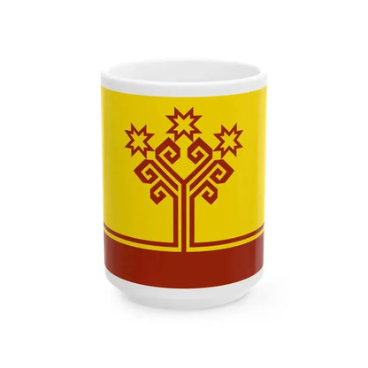 Flag of Chuvashia (Russia) White Coffee Mug 15oz - Go Mug Yourself