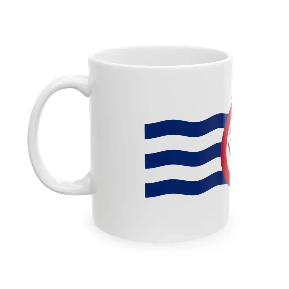 Flag of Cincinnati Ohio (United States) White Coffee Mug - Go Mug Yourself
