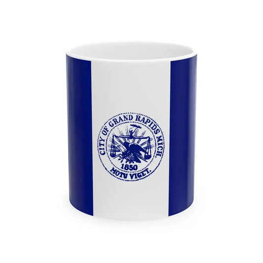 Flag of City of Grand Rapids Michigan (United States) White Coffee Mug 11oz - Go Mug Yourself