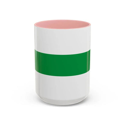 Flag of City of Groningen the capital of the province of Groningen Netherlands - Accent Coffee Mug 15oz Pink - Go Mug Yourself