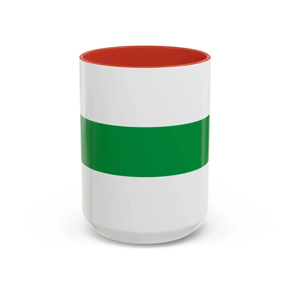 Flag of City of Groningen the capital of the province of Groningen Netherlands - Accent Coffee Mug 15oz Red - Go Mug Yourself