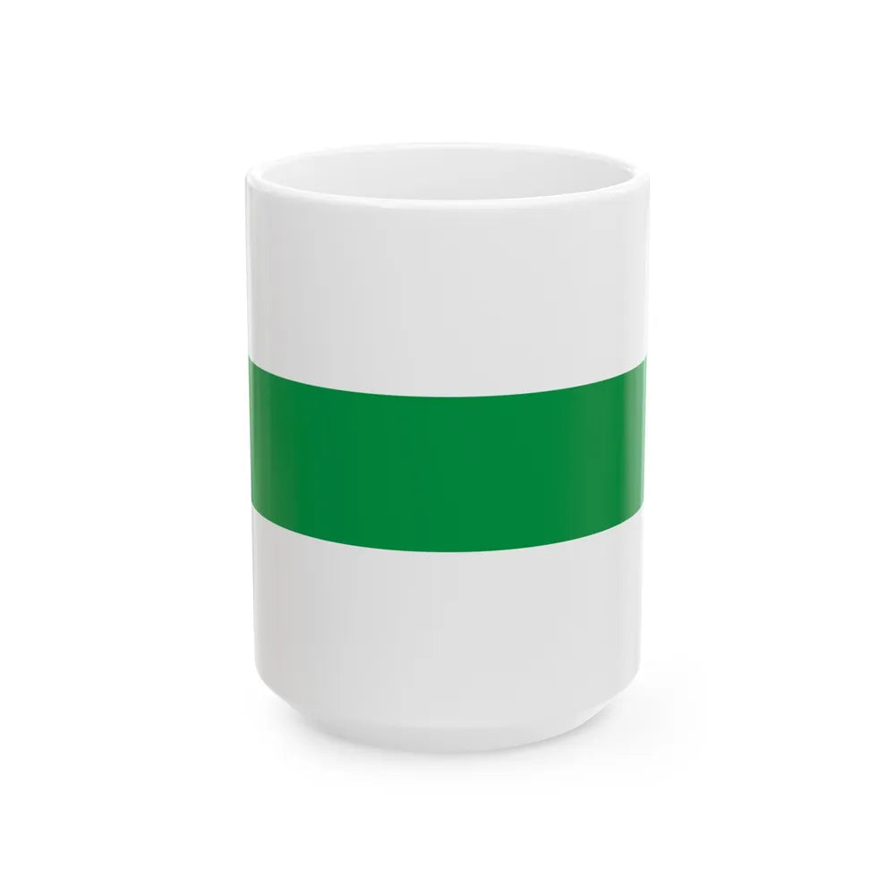 Flag of City of Groningen the capital of the province of Groningen Netherlands - White Coffee Mug-15oz-Go Mug Yourself