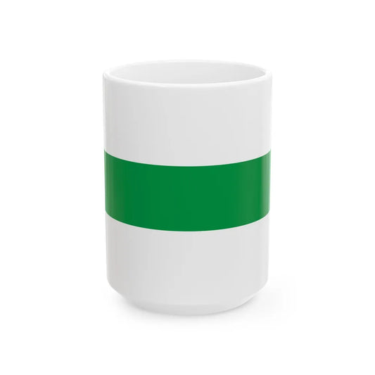 Flag of City of Groningen the capital of the province of Groningen Netherlands - White Coffee Mug-15oz-Go Mug Yourself