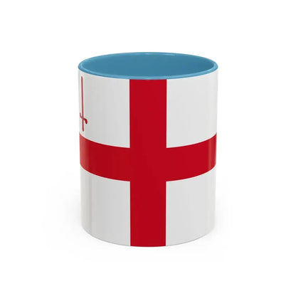 Flag of City of London UK - Accent Coffee Mug 11oz Light Blue - Go Mug Yourself