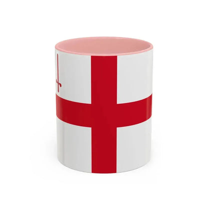 Flag of City of London UK - Accent Coffee Mug 11oz Pink - Go Mug Yourself