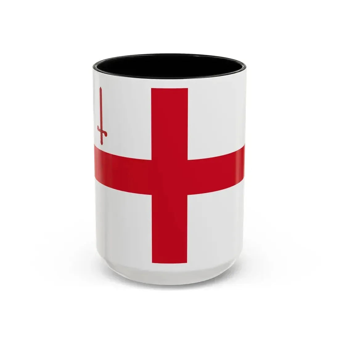 Flag of City of London UK - Accent Coffee Mug 15oz Black - Go Mug Yourself