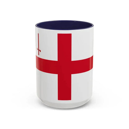 Flag of City of London UK - Accent Coffee Mug 15oz Navy - Go Mug Yourself