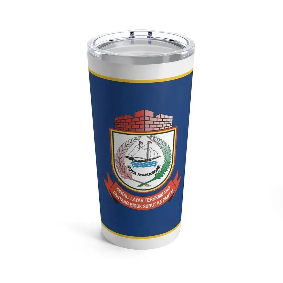 Flag of City of Makassar Indonesia - Tumbler 20oz 20oz - Go Mug Yourself