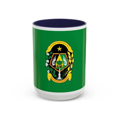 Flag of City of Yogyakarta Indonesia - Accent Coffee Mug 15oz Navy - Go Mug Yourself