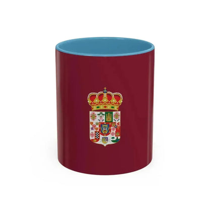 Flag of Ciudad Real Spain - Accent Coffee Mug 11oz Light Blue - Go Mug Yourself