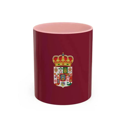 Flag of Ciudad Real Spain - Accent Coffee Mug 11oz Pink - Go Mug Yourself