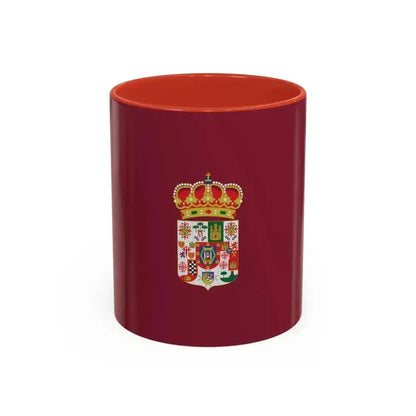 Flag of Ciudad Real Spain - Accent Coffee Mug 11oz Red - Go Mug Yourself