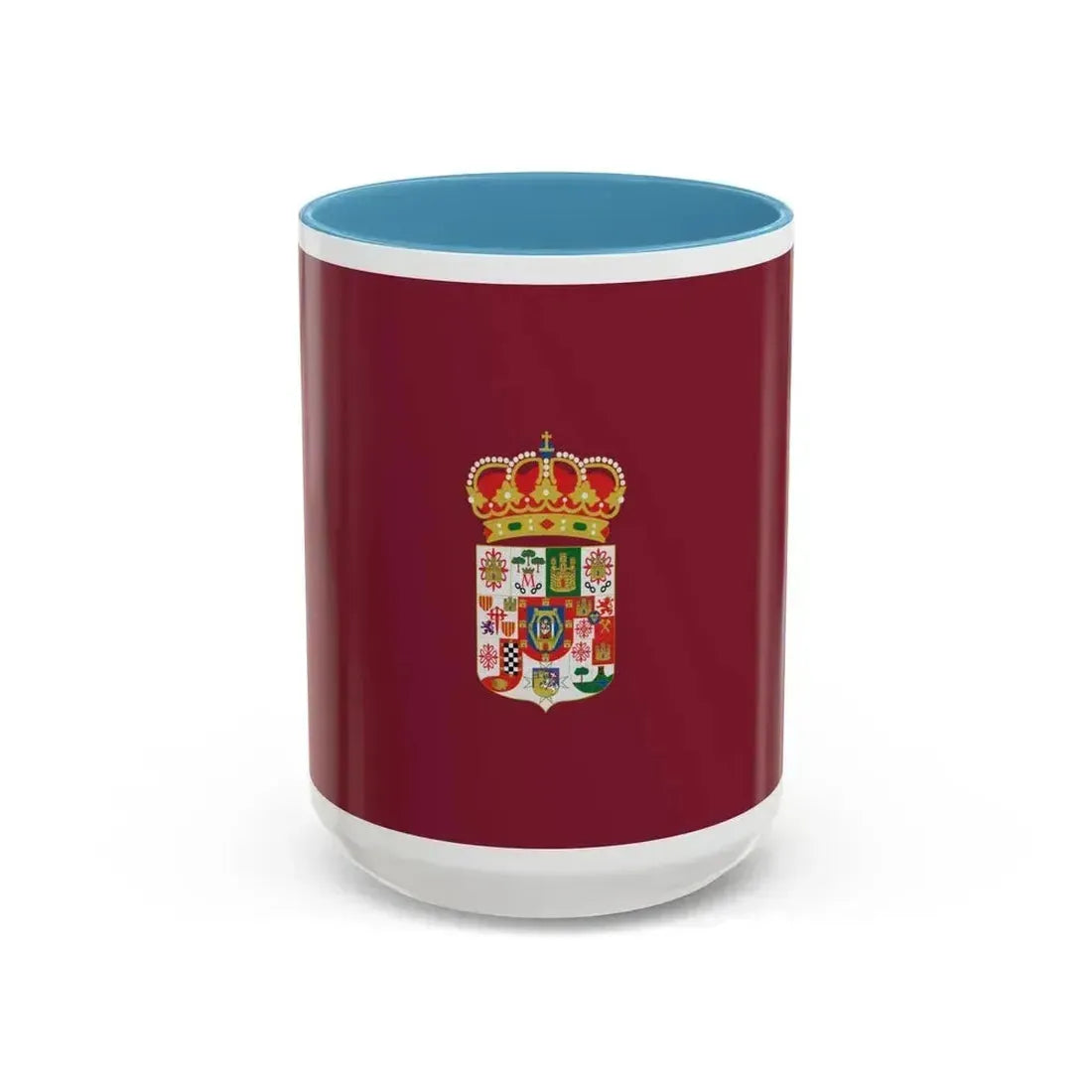 Flag of Ciudad Real Spain - Accent Coffee Mug 15oz Light Blue - Go Mug Yourself